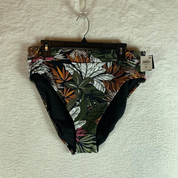 Bar III Women's‎ Multi Tropical High-Waisted Bikini Swim Bottom Size XL NWT 9966 - Picture 1 of 6